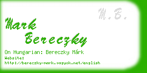 mark bereczky business card